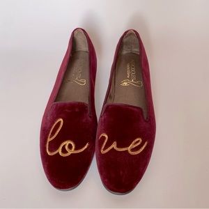 Aerosols Red Velvet LOVE loafers size 9